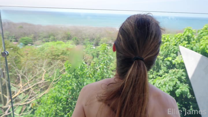 Ellie James - Fucked My Favorite Dildo On The Balcony.mp4