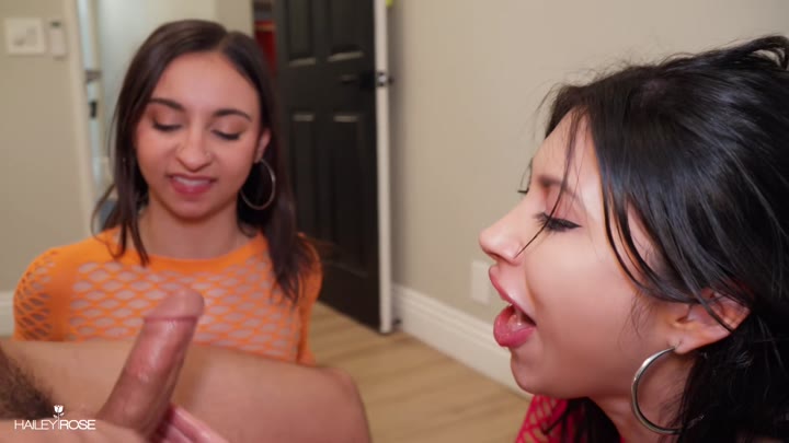 Hailey Rose - Super Sloppy Slutty Threesome With Petite Penelope Woods.mp4