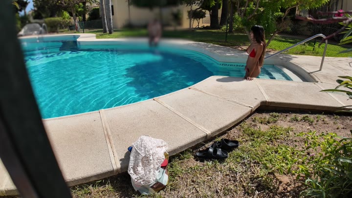 Daring Kiara - Voyeur Watching Me Masturbating At Public Hotel Pool.mp4